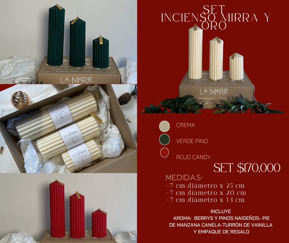 SET INCIENSO MIRRA Y ORO