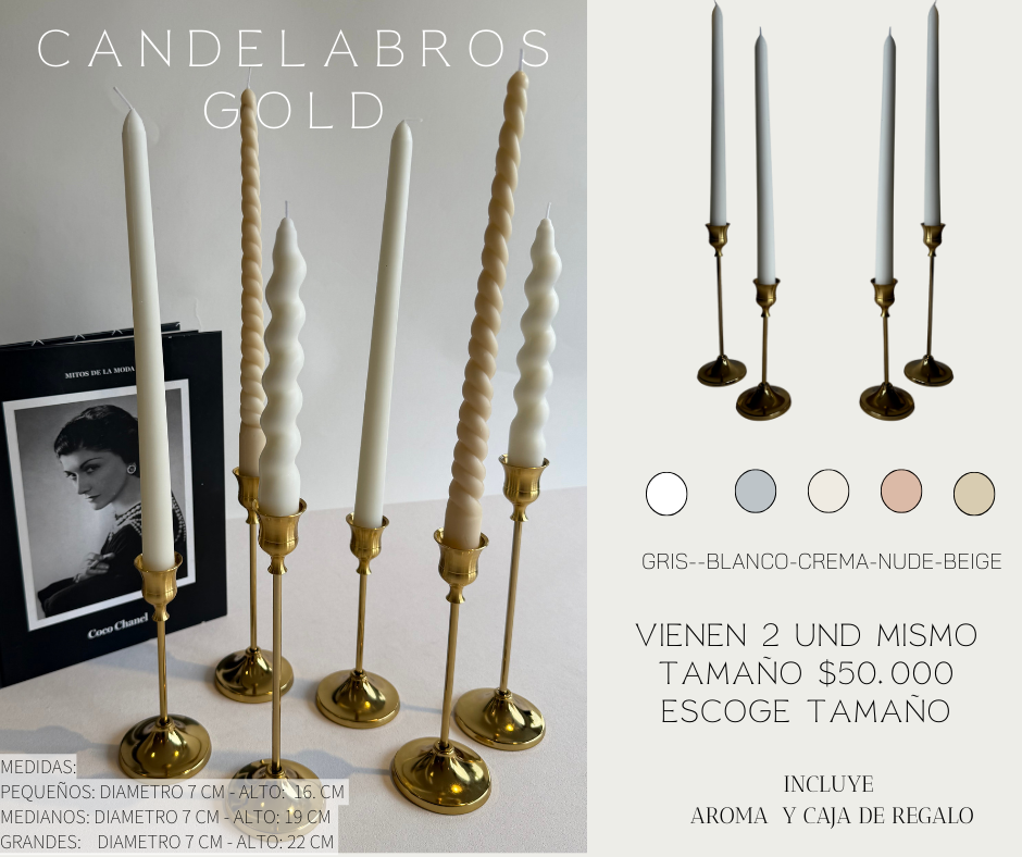 Candelabros Dorados