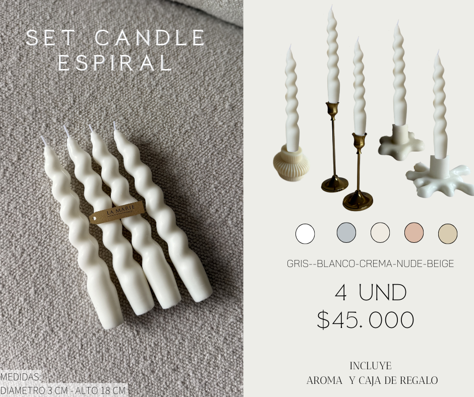 Set Candle Espiral