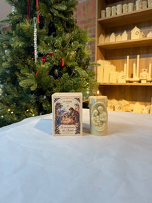 Vela Nacimiento de Jesús con su caja ilustrada
