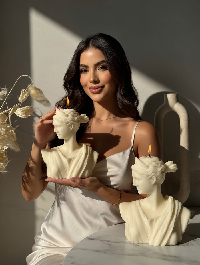 Diosa Griega, vela escultorica de arte clasico de La Marie