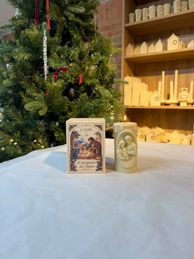 Vela Nacimiento de Jesús con su caja ilustrada